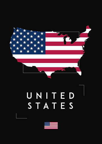 United States Map Flag