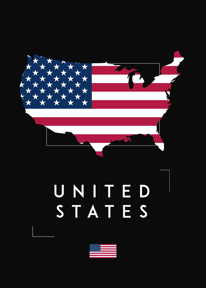 United States Map Flag