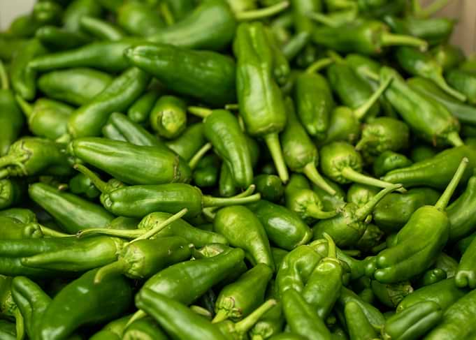Fresh Green Padrón Peppers