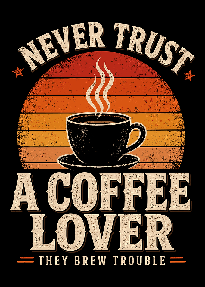 Never Trust A Coffee Lover Design