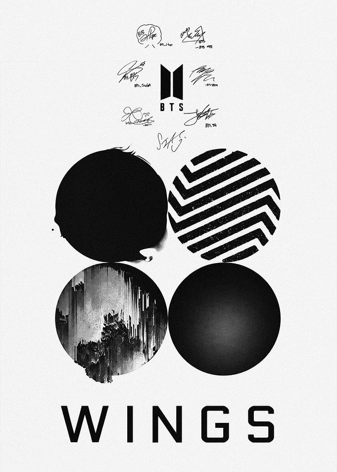 BTS Wings Album Art Poster