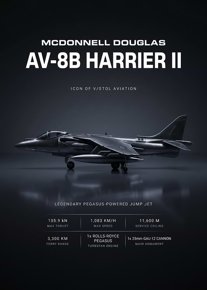 McDonnell Douglas AV-8B Harrier II Poster