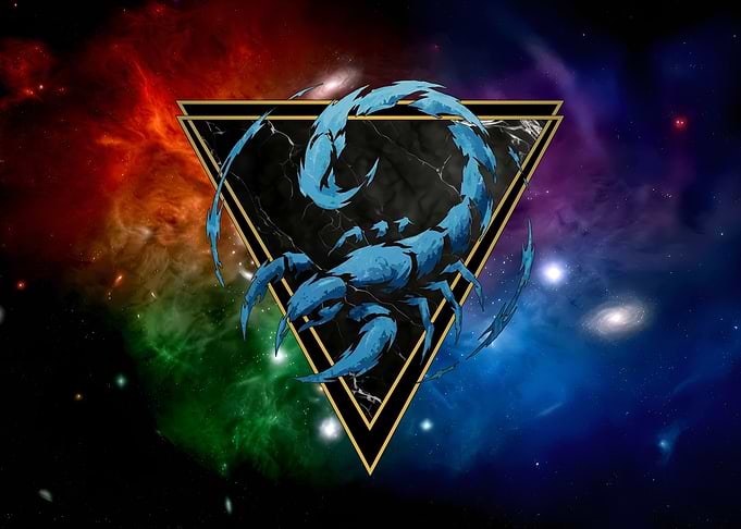 Scorpio Zodiac Metal Poster - Celestial Wall Art
