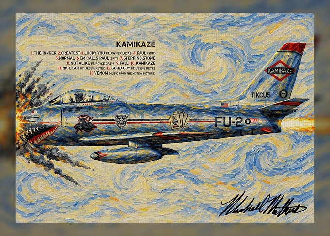 Eminem Kamikaze Album Art Poster
