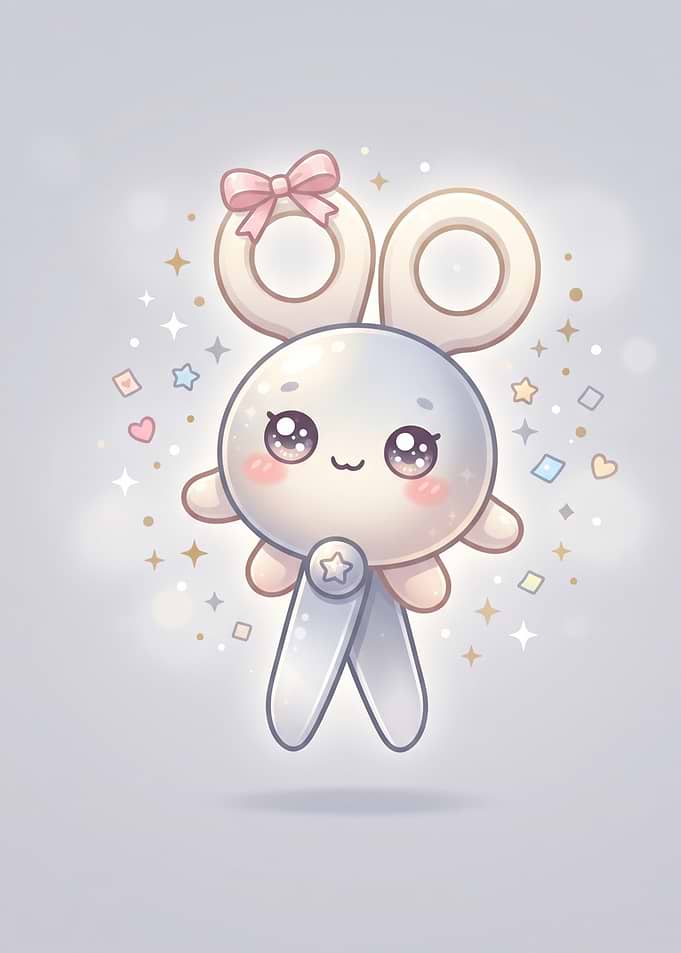 Cute Kawaii Scissors Character
