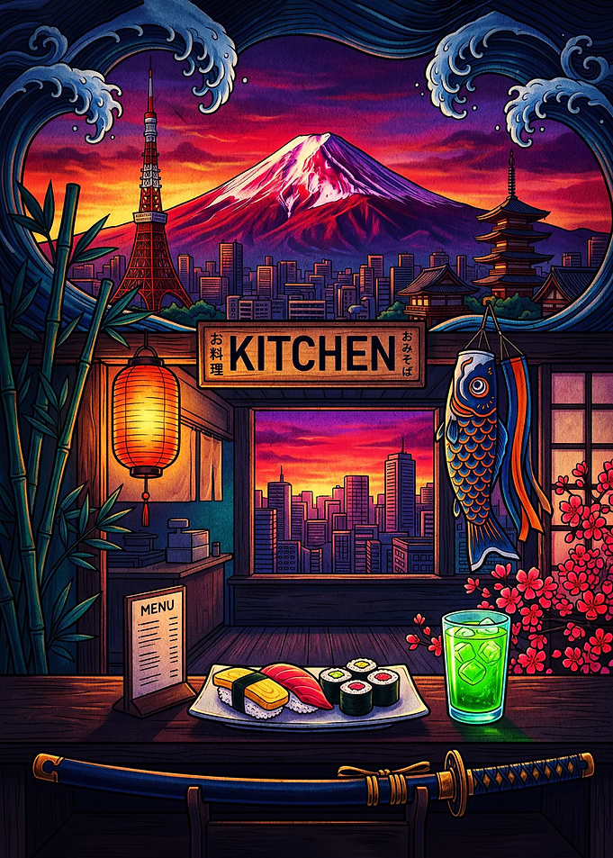 Japanese Kitchen Sushi Sunset View