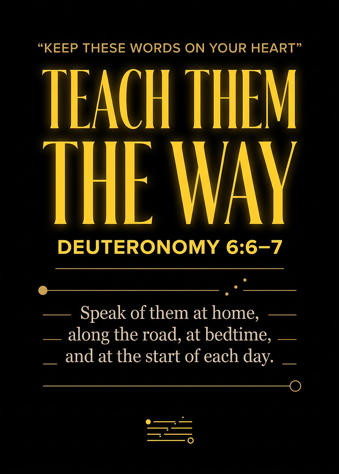 Deuteronomy 6:6-7 Inspirational Bible Verse Poster