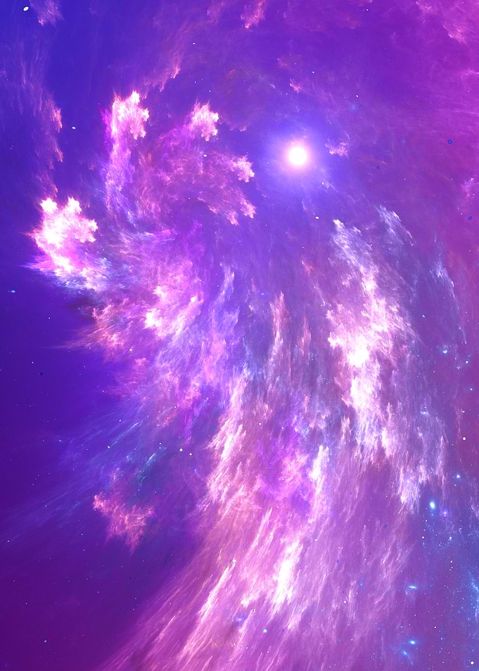 Vibrant Purple Cosmic Nebula
