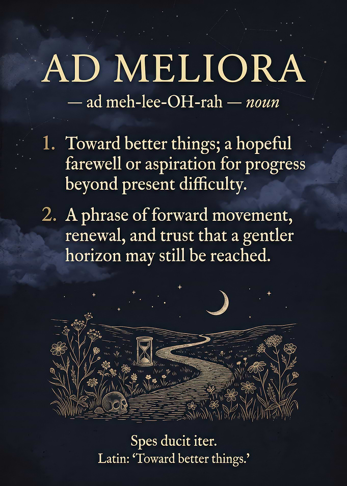 Ad Meliora Inspirational Latin Quote Poster
