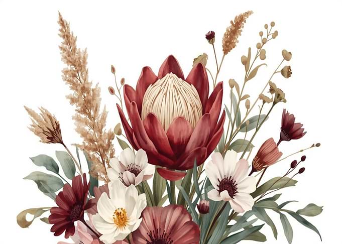 Boho Floral Bouquet with Protea
