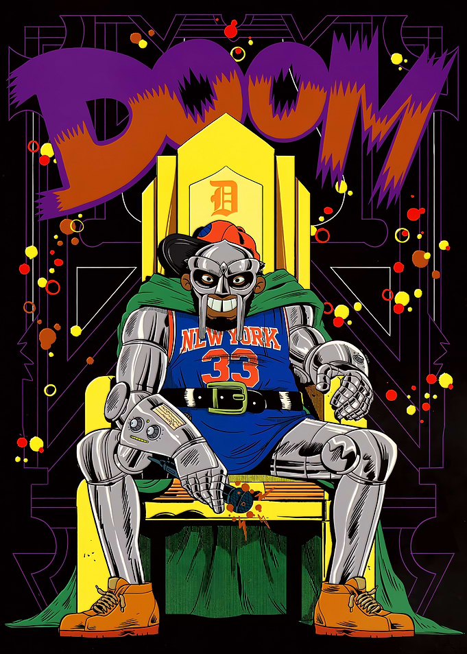 MF DOOM Hip Hop Illustration