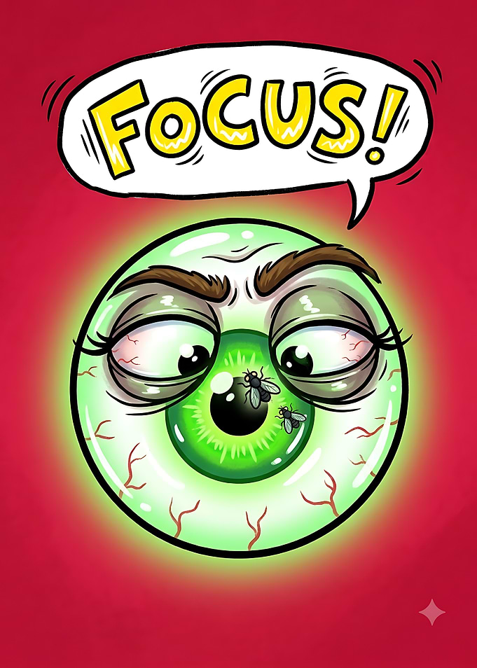 Focus Eyeball Cartoon Illustration