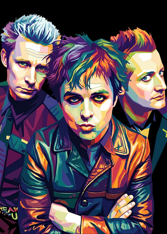 Green Day Pop Art Portrait