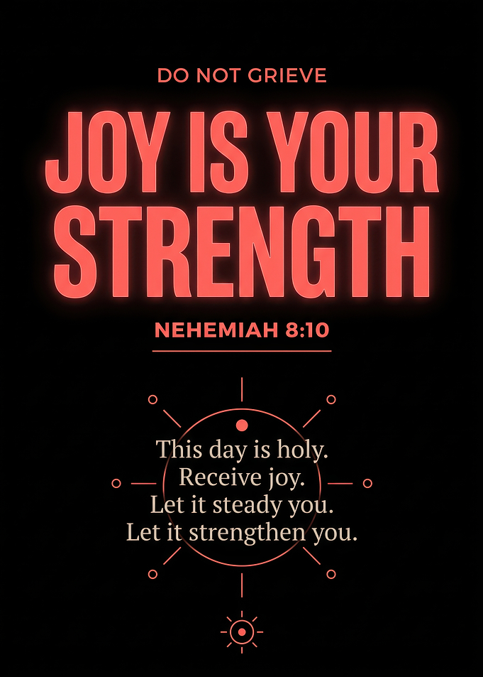 JOY IS YOUR STRENGTH Inspirational Bible Verse Wall Art