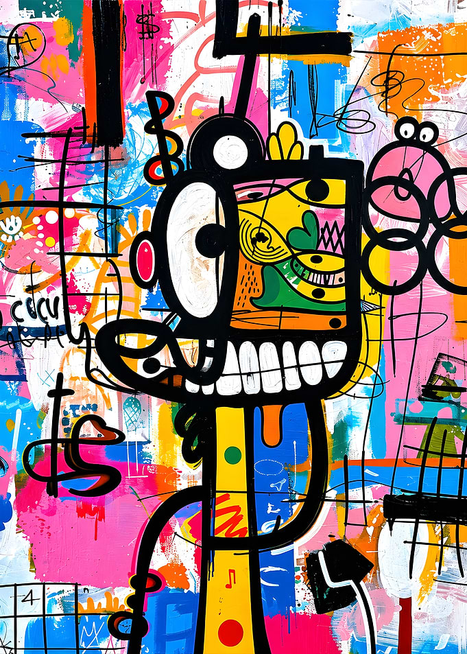 Abstract Graffiti Character Pop Art