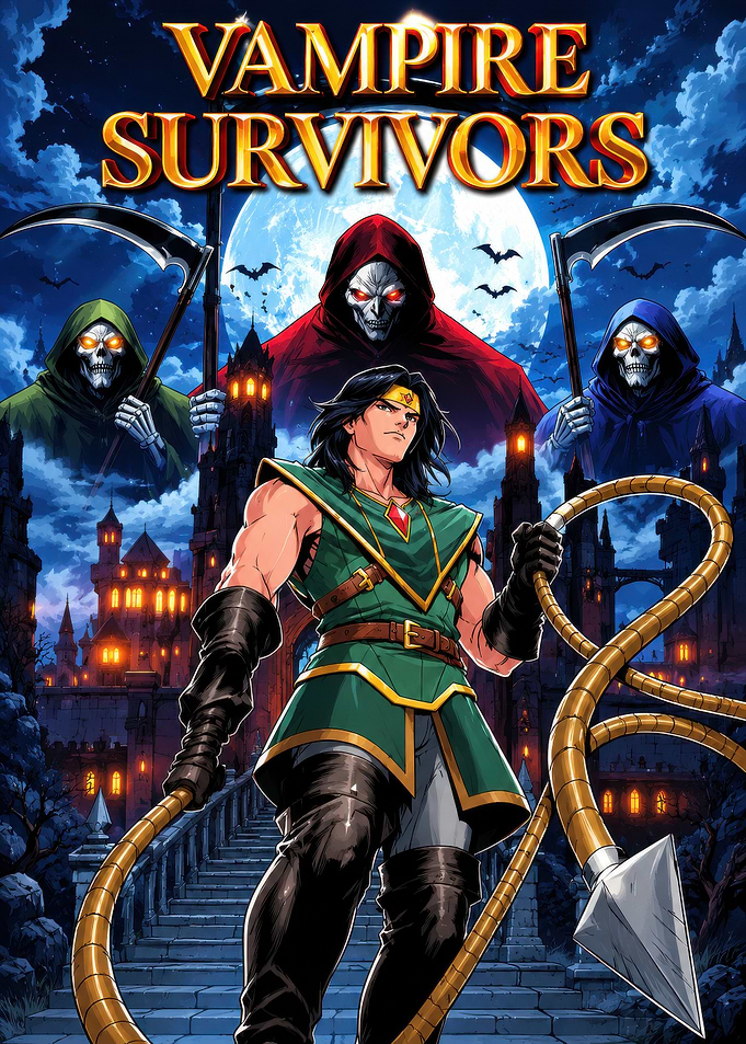 Vampire Survivors Game Key Art