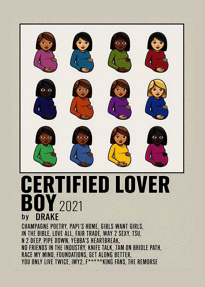 Drake Certified Lover Boy Album Poster