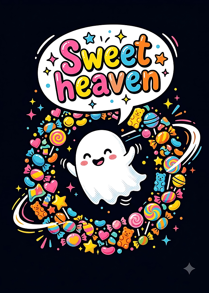 Cute Ghost in Sweet Heaven
