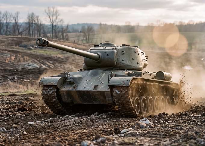 M26 Pershing Tank in Action