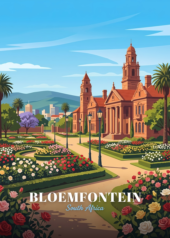 Bloemfontein South Africa Travel Poster