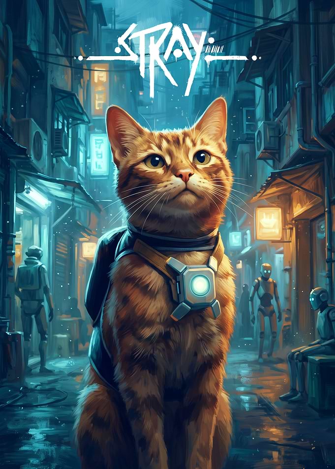 Stray Video Game Cat Poster