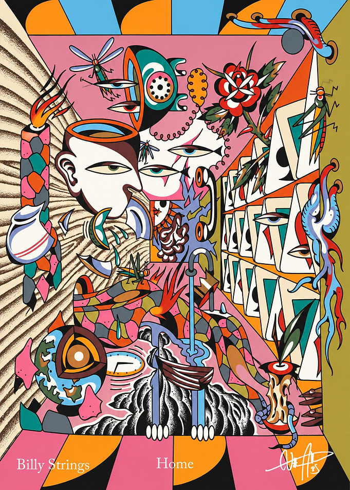 Billy Strings Home Psychedelic Poster