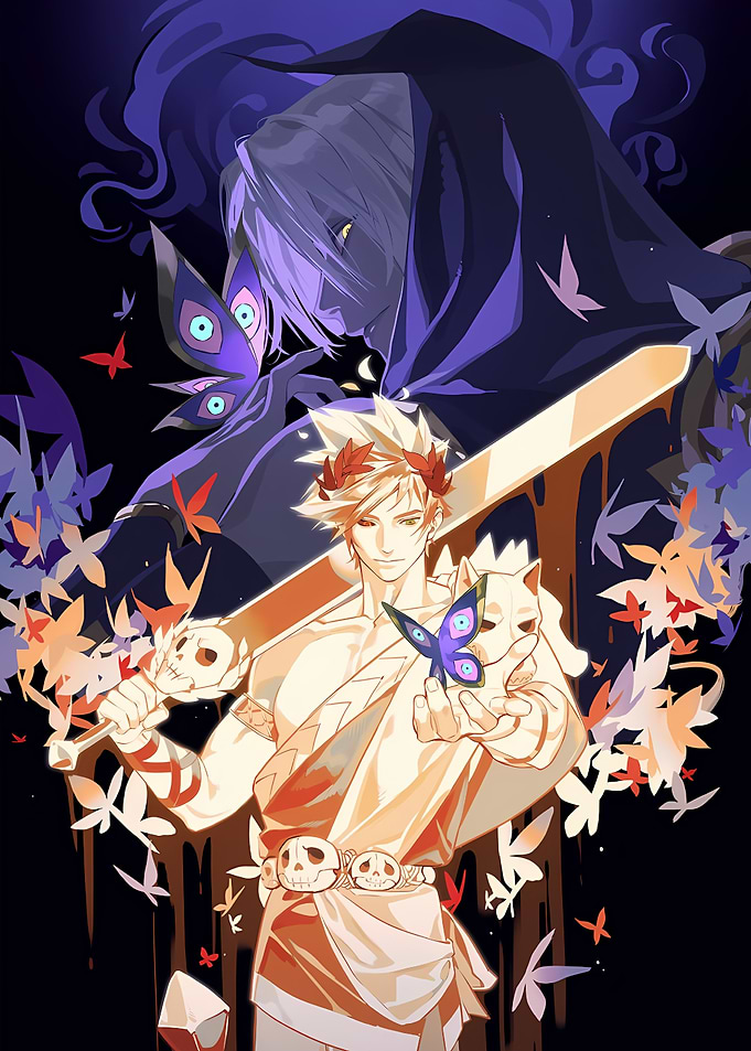 Zagreus and Thanatos from Hades