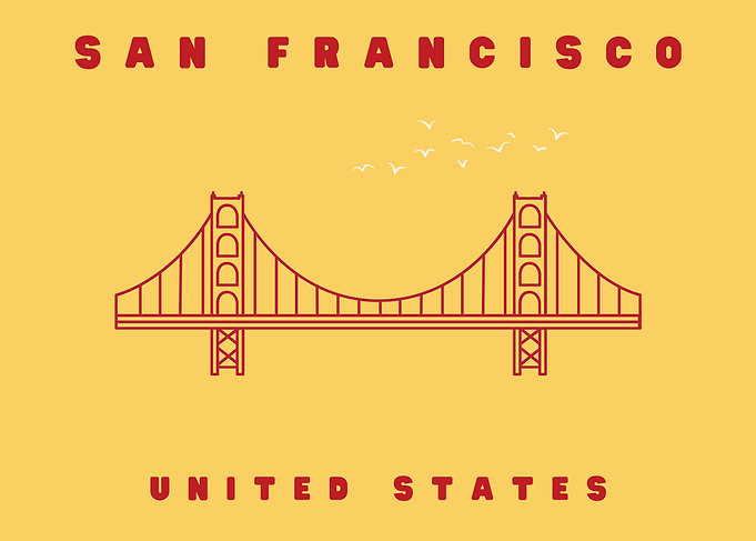 Minimalist Golden Gate Bridge Poster