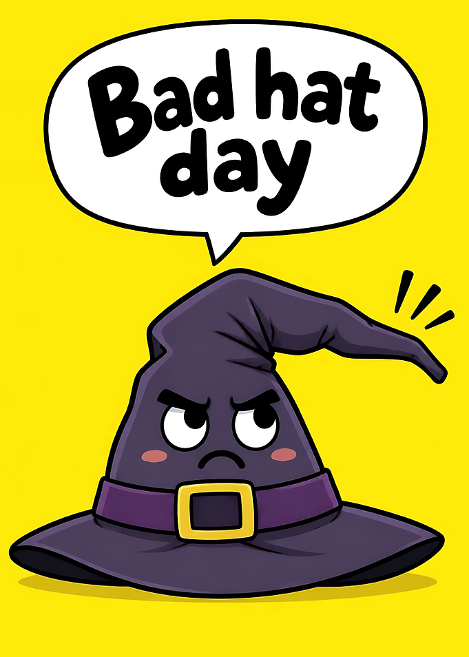 Funny Bad Hat Day Witch Hat
