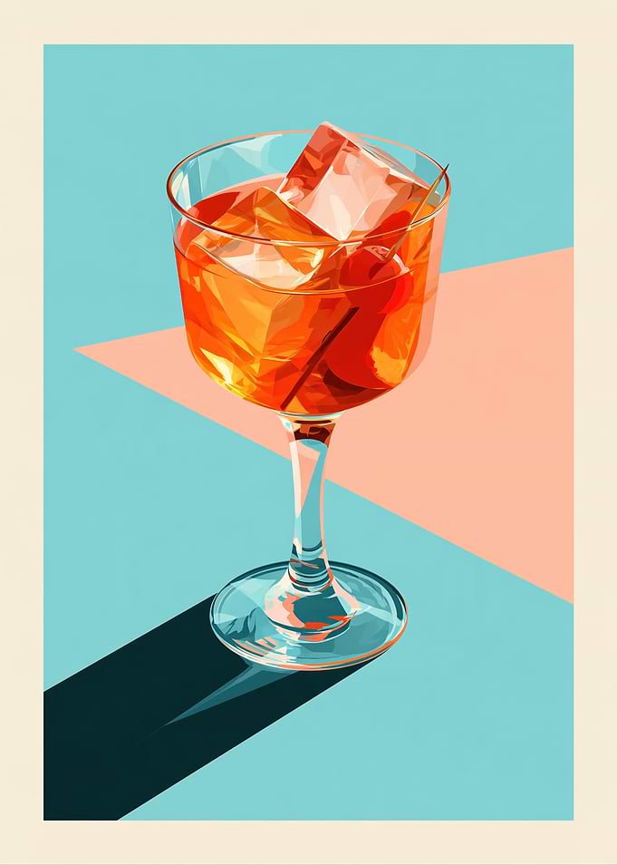 Minimalist Cocktail Illustration