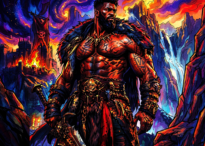 Barbarian Warrior Epic Fantasy Art