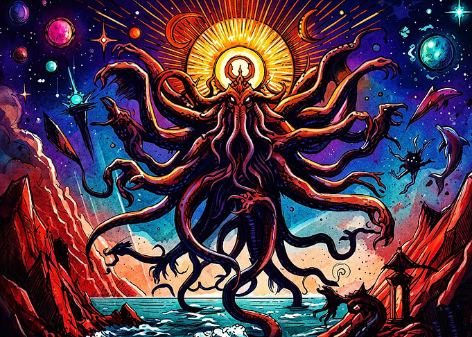 Cosmic Monster Psychedelic Art