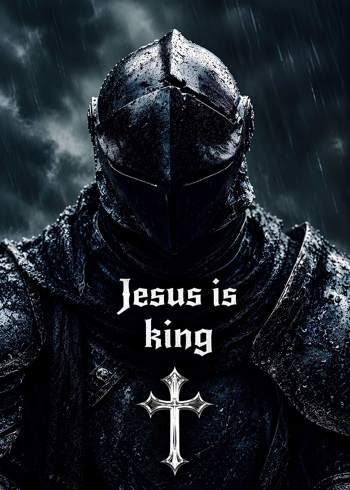 Jesus is King Knight Poster