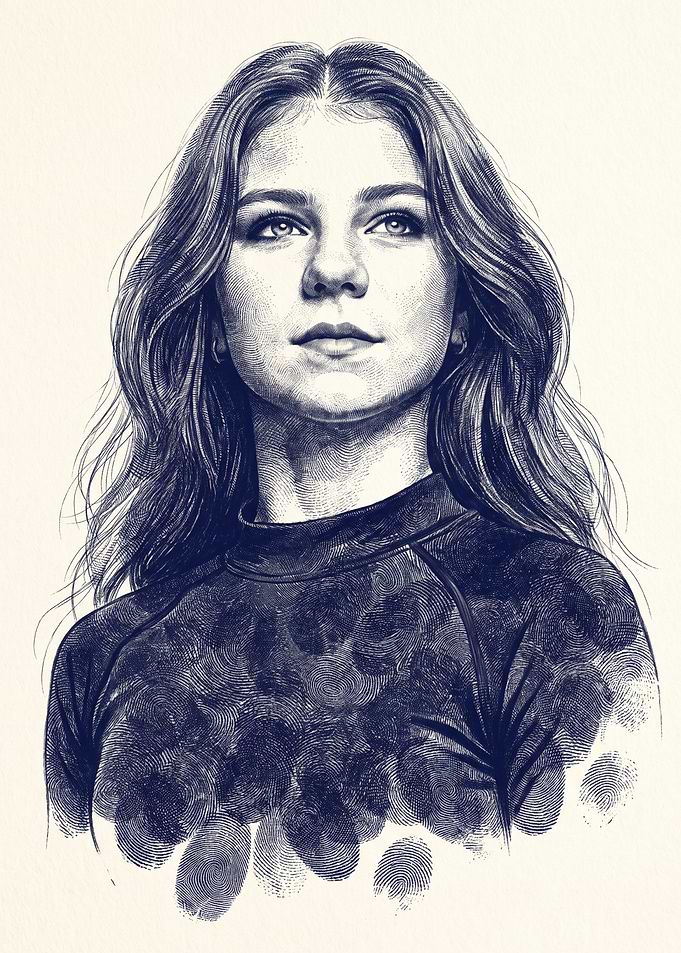 Alexandra Trusova Fingerprint Portrait