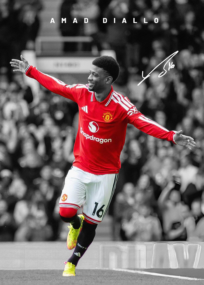 Amad Diallo Celebration Poster