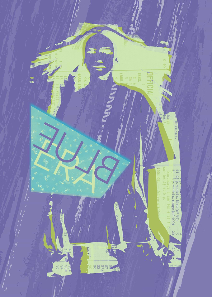 Blue Era Abstract Portrait Poster