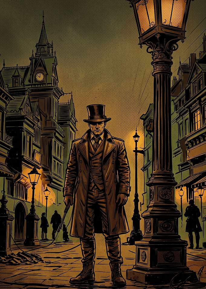 Victorian Gentleman Dark Art Poster