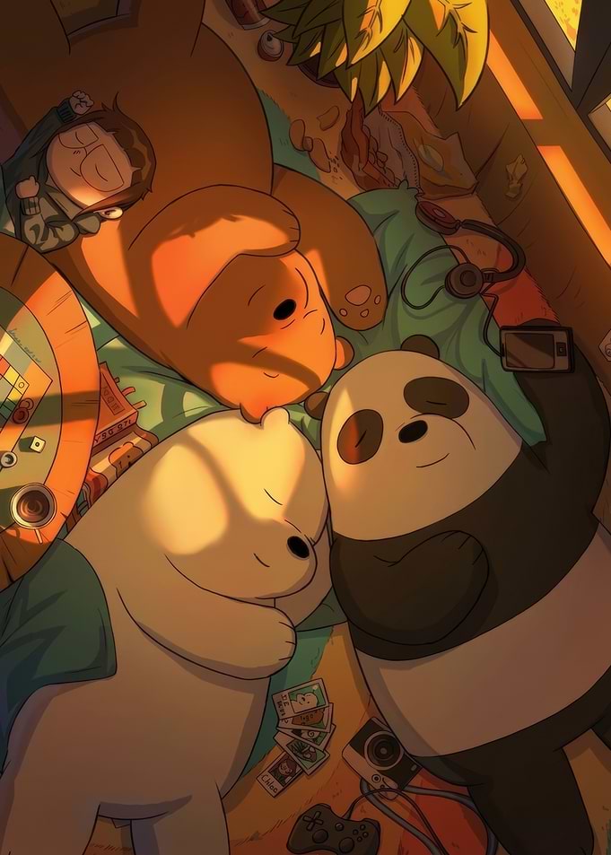 We Bare Bears Sleeping Together