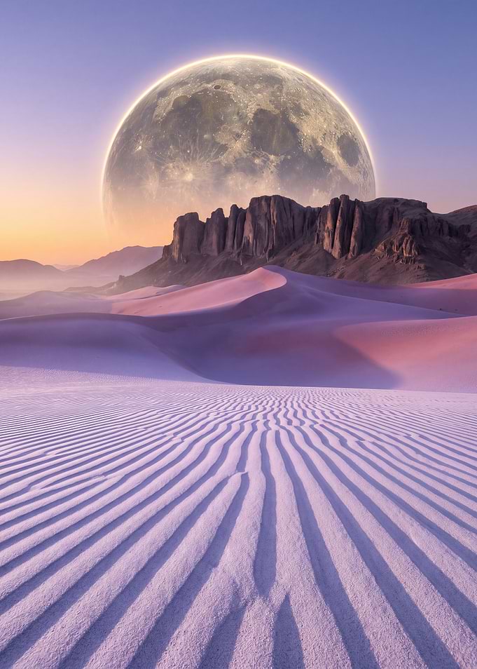 Violet Dune Sea Ringed Mooמ