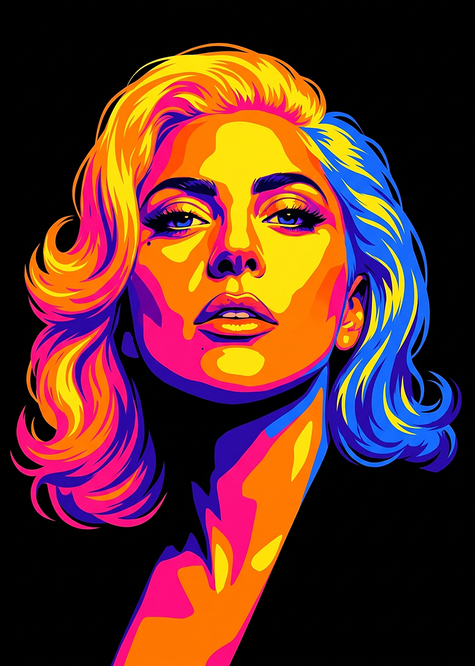 Lady Gaga Pop Art Portrait