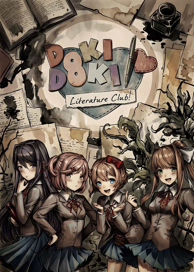 Doki Doki Literature Club Character Poster