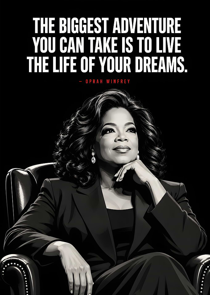 Oprah Winfrey Inspirational Quote Poster
