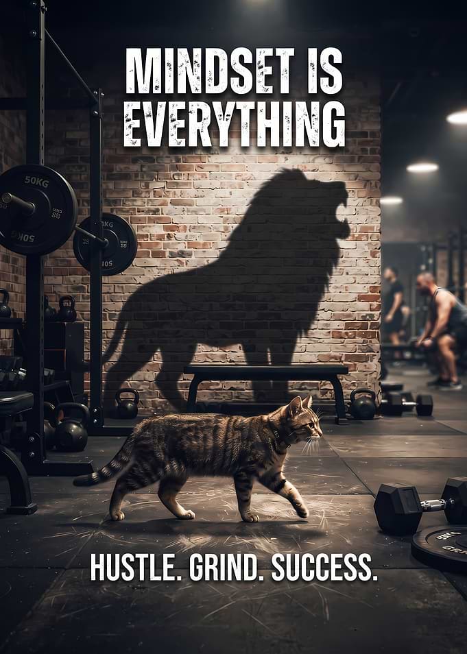 Mindset Is Everything Motivational Gym Poster