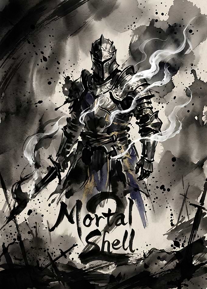 Mortal Shell Knight Ink Illustration