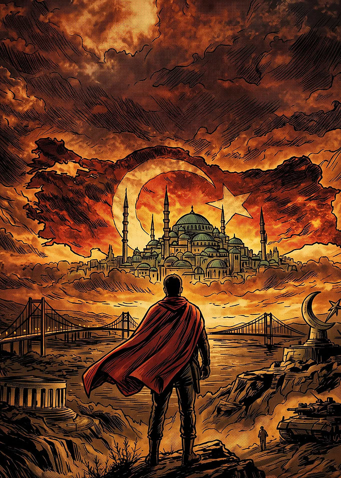 Turkey Heroic Sunset Epic Art Poste