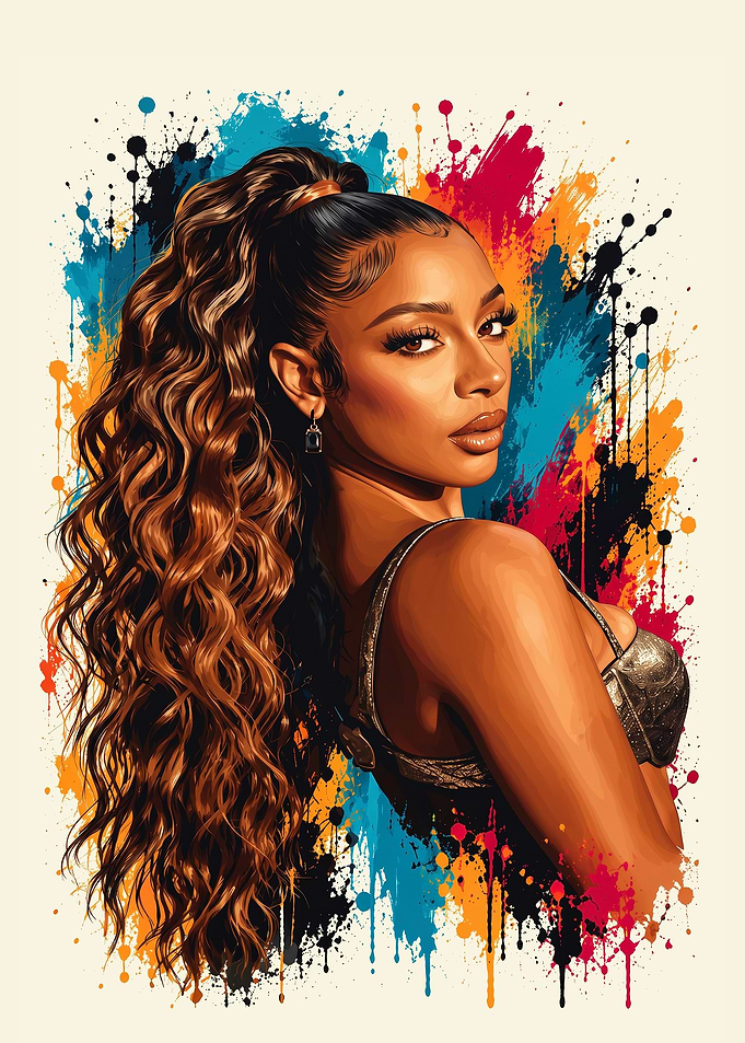 Victoria Monét Vibrant Pop Art Portrait