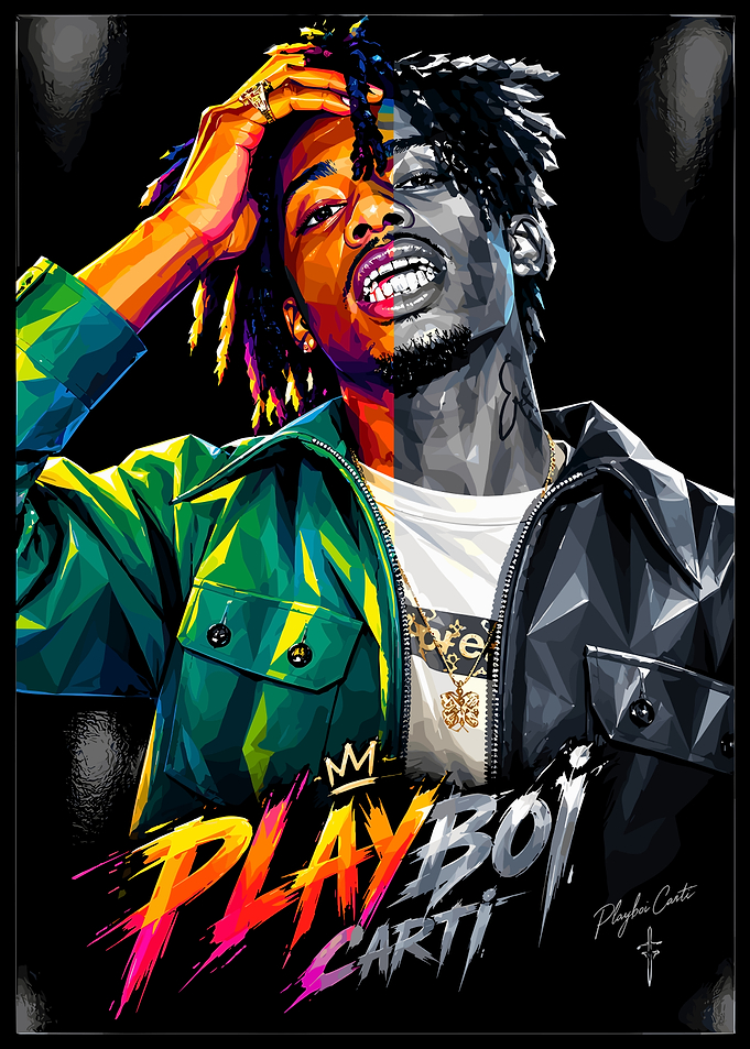 Playboi Carti Low Poly Portrait