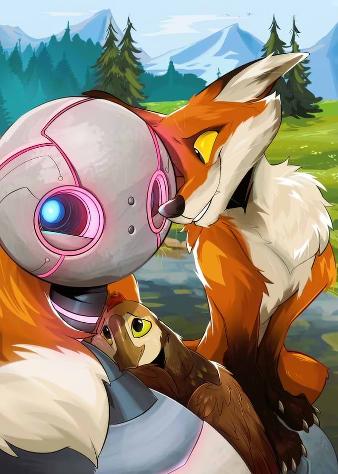 Robot with Fox and Bird