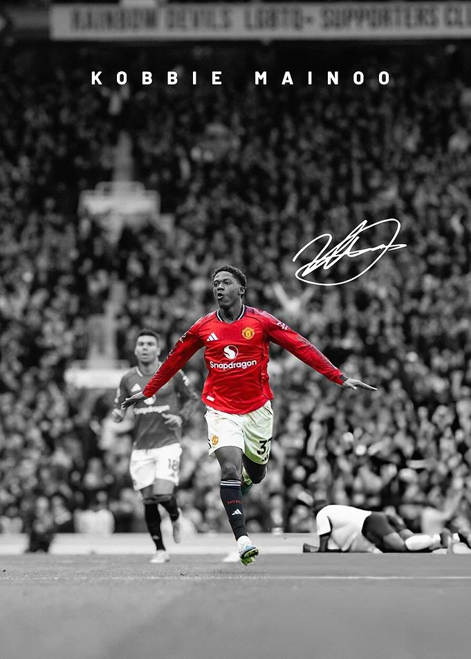 Kobbie Mainoo Manchester Poster