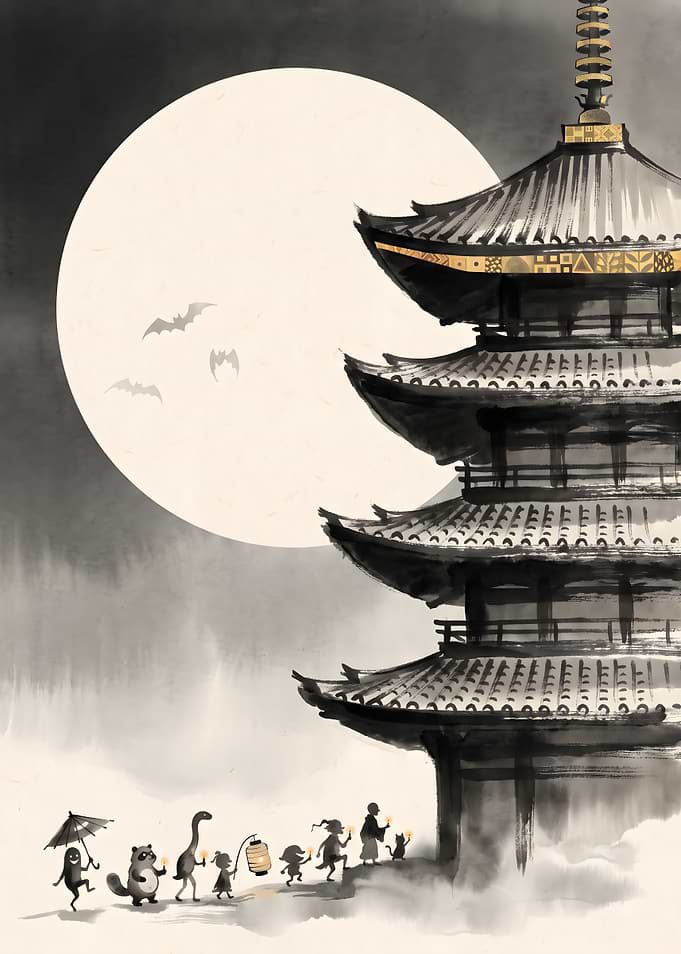 Yokai Lantern Procession at the Pagoda
